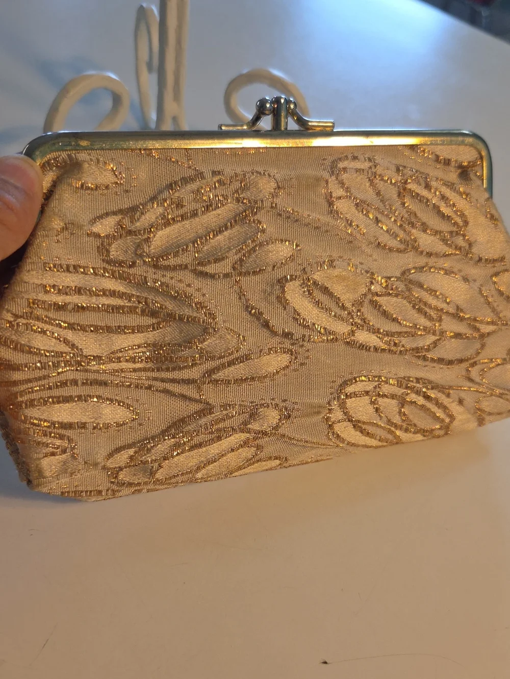 Vintage Gold Metallic  Evening Clutch